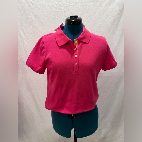 J. Crew PIQUE POLO - PINK NWT - Picture 2 of 6